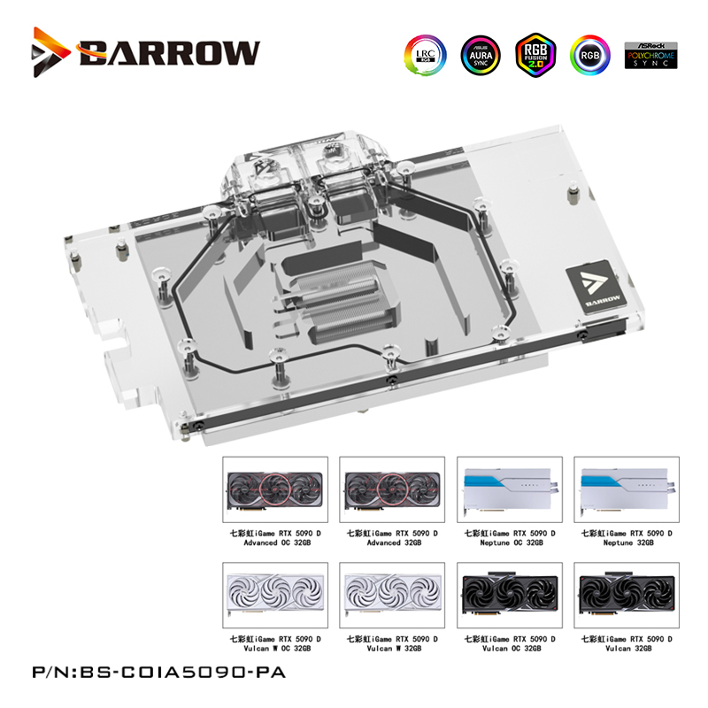 Rtx 5090 32Gb - Barrow GPU-Wasserblock für die Colorful iGame