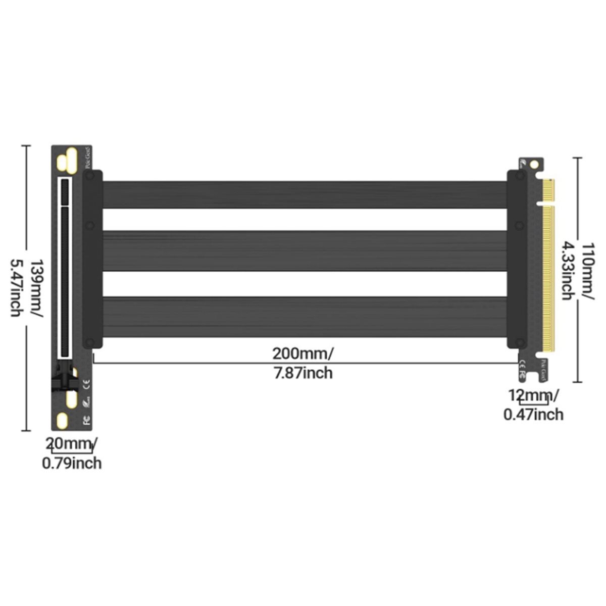 Pcie 5.0 Gpu Riser Cable - PCIe 5.0 Riser-Kabel GPU Vertikale Montage