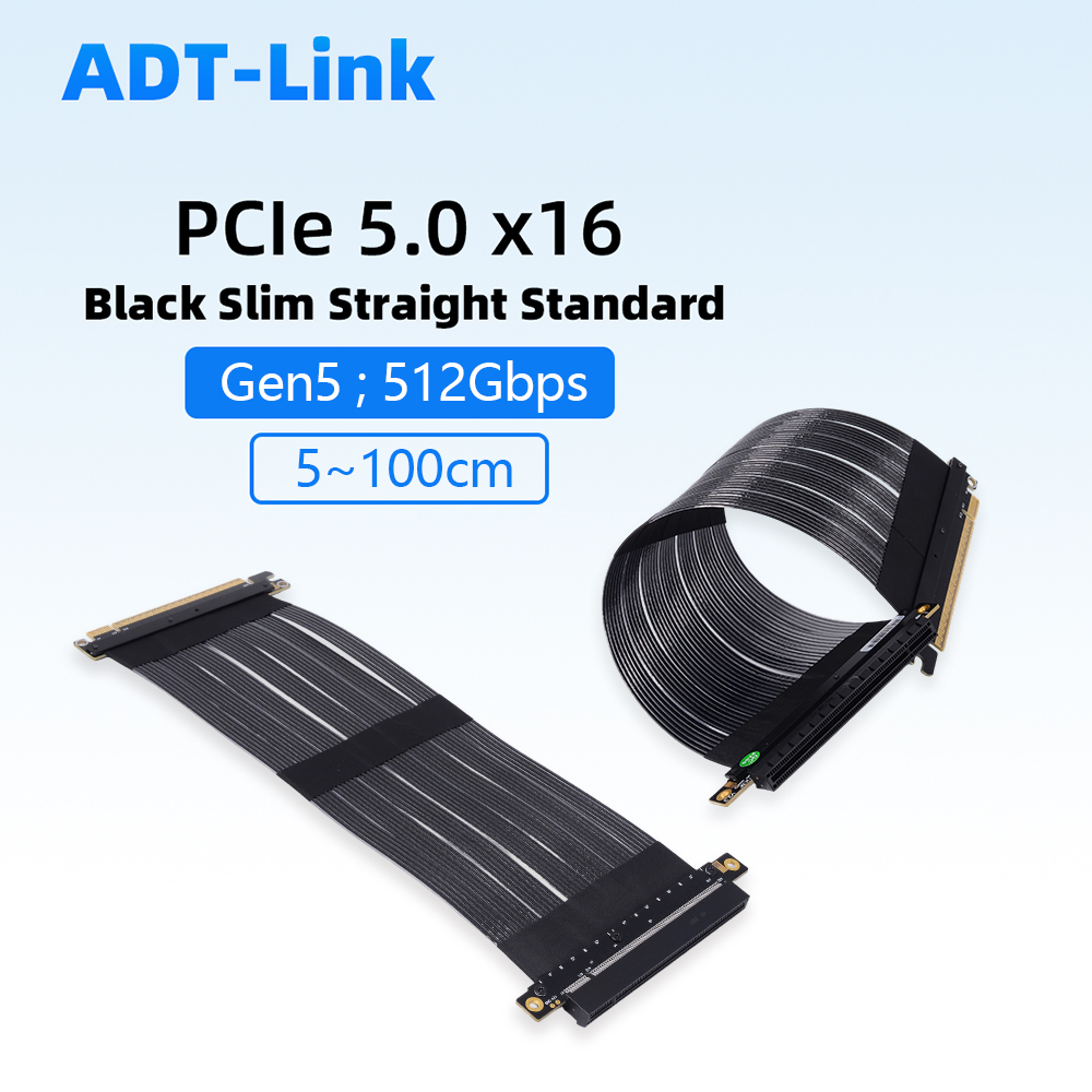 Pcie 5.0 Gpu Riser Cable - ADT-Link PCIe 5.0 X16 Grafikkarten-GPU-Verlängerungskabel GEN5
