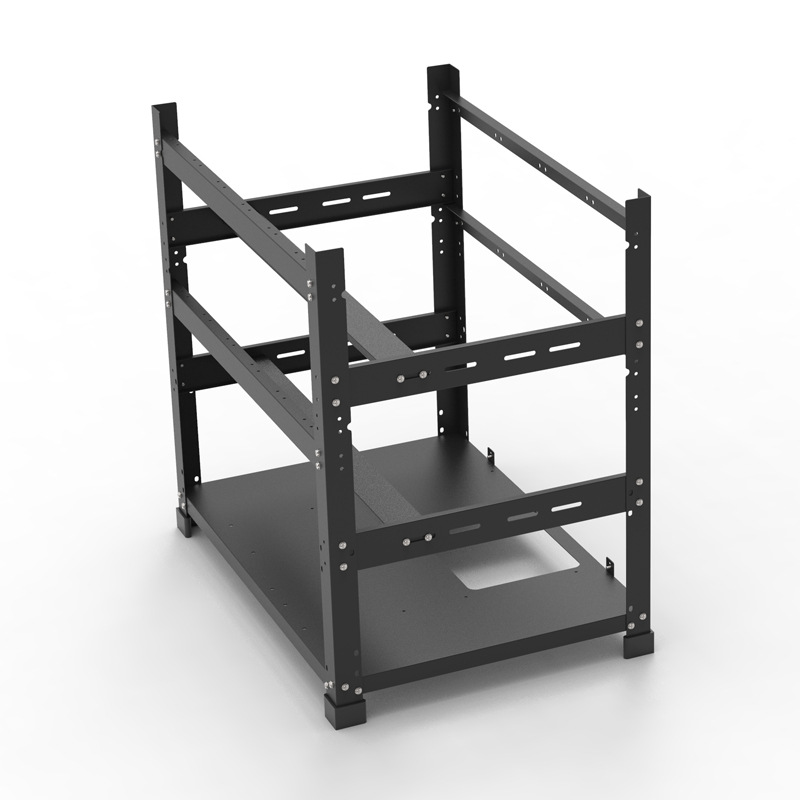 Gpu Mining Rig Frame 8 Gpu - Maßgefertigtes Open-Frame-GPU-Gehäuse Zweischichtiges 6 8 12